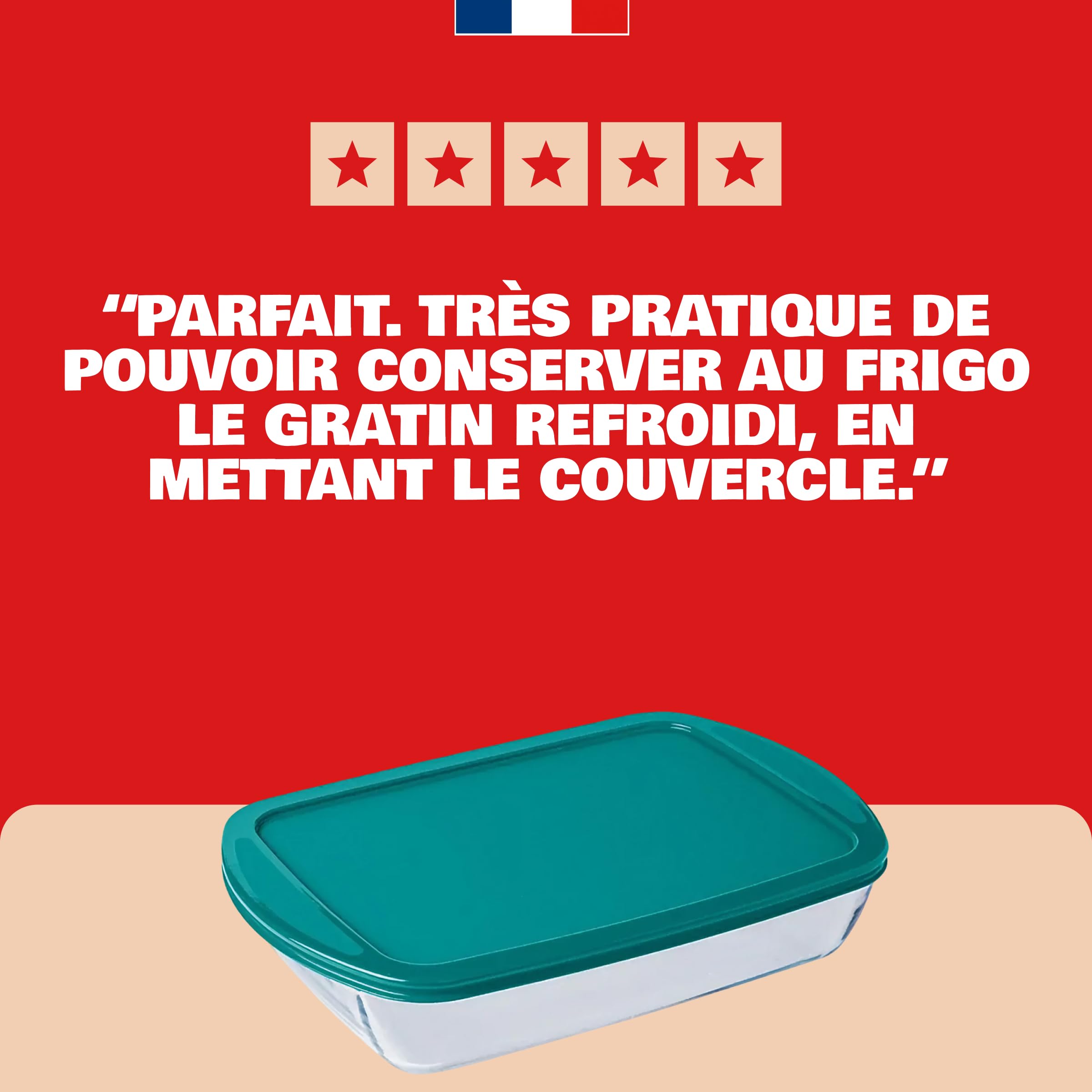Pyrex - Plat à Four 40x27- Plat en Verre avec Couvercle Rectangulaire Vert - Profond et Empilable avec Poignées Pratiques 2 en 1 - Verre Borosilicate - Ustensile de Cuisine - Fontaines avec Poignées
