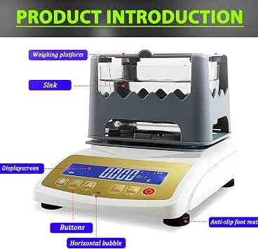 Digital Electronic Gold Purity Tester, High Precision Gold Testing Analyzer Machine Precious Metal Verifier Gold Density Tester, Performs Non-Destructive Testing XF-220K