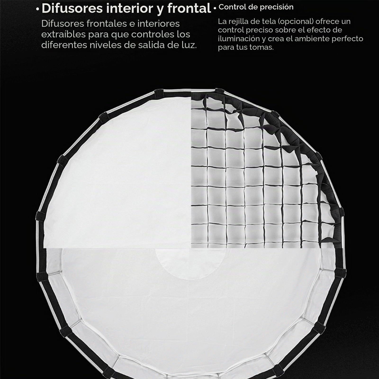 GODOX S65T 65cm Portátil Rápida Liberación Softbox con Panal Grid para Godox MS200-V MS300-V SK400II-V DP400III-V DP600III-V SL60W SL60IID SL60IIBi SL100D SL100Bi AD600BM VL150II VL300II