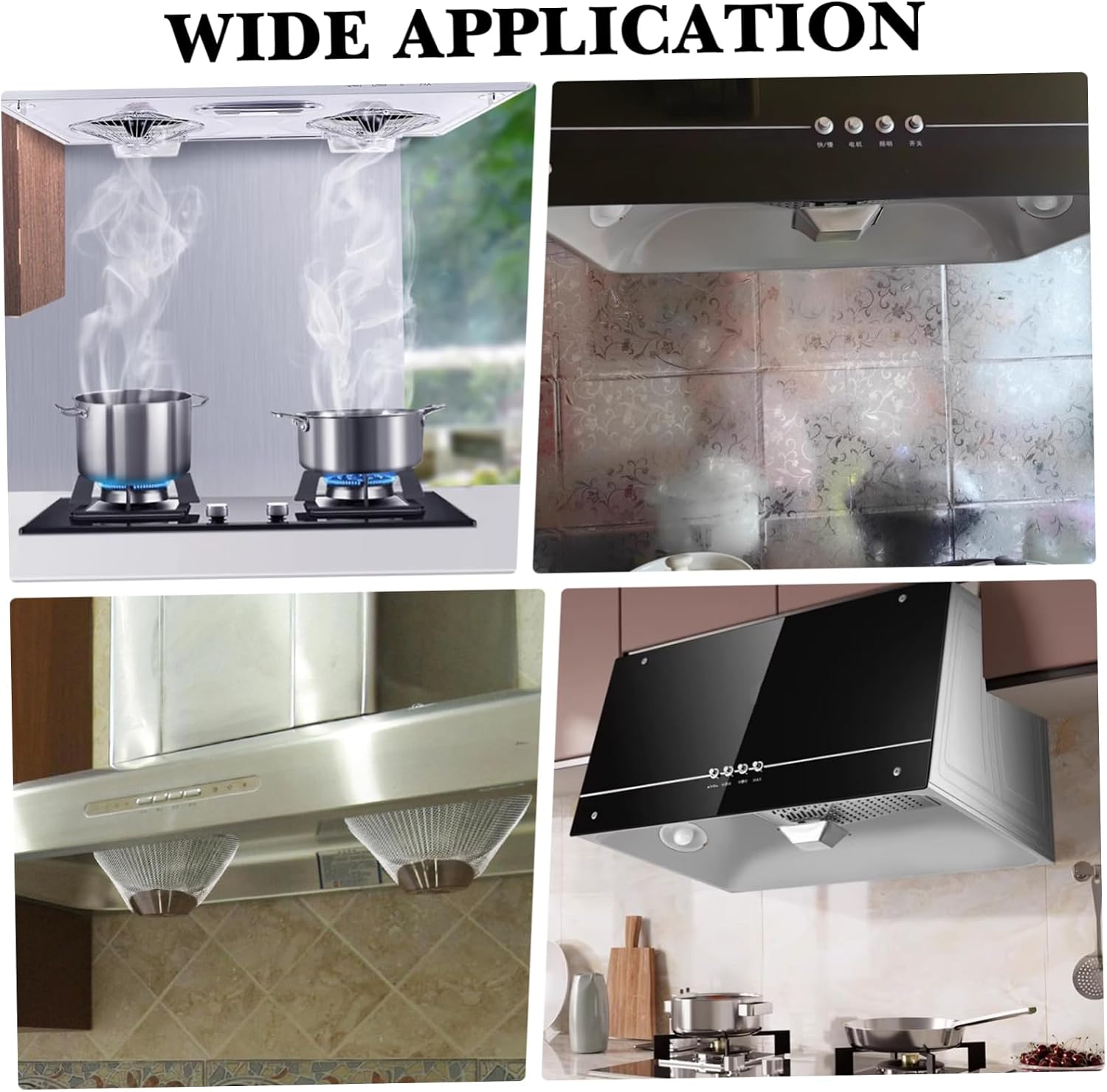10pcs Range Hood Filter Net for Kitchen Vent Grease Filter Replacement Mesh Household Cooker Hood Accessories Easy to Store and Replace