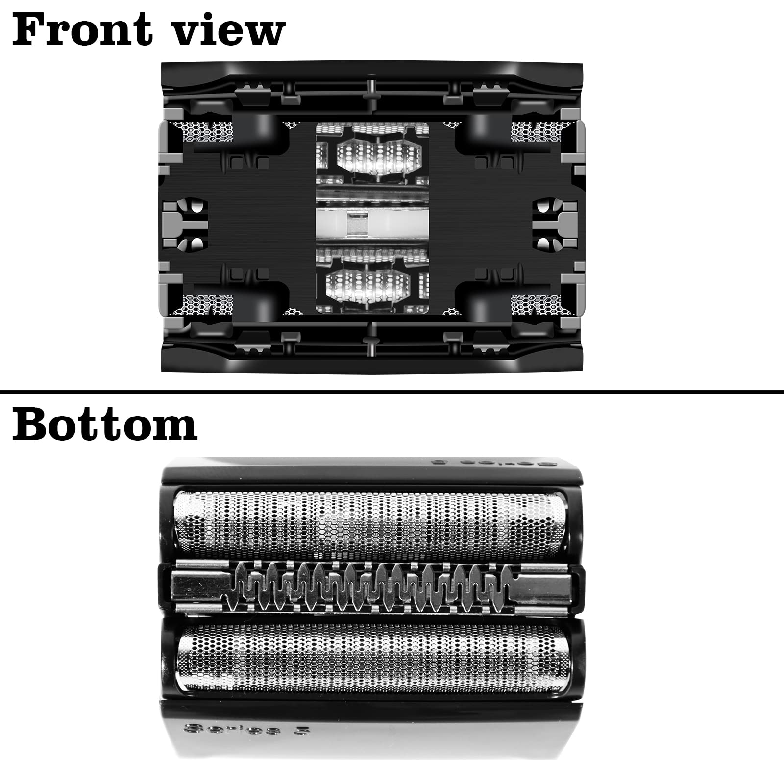 Testina Rasoio Serie 5, S5 Testina di Ricambio Serie 5 Accessori di Ricambio per Rasoio 52B 52S Compatibile Con Series 5 5020S 5030S 5040S 5147S 5025 5035 5195 5050CC 5070CC etc (52B)