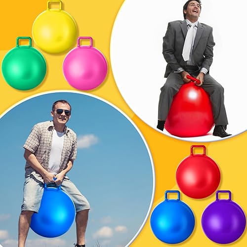 Miniatura 6 de 9 bolas de tolva para exteriores con asas y bomba de aire, pelota de salto para niñas y niños, pelota de ejercicio, sentarse en la escuela, juegos