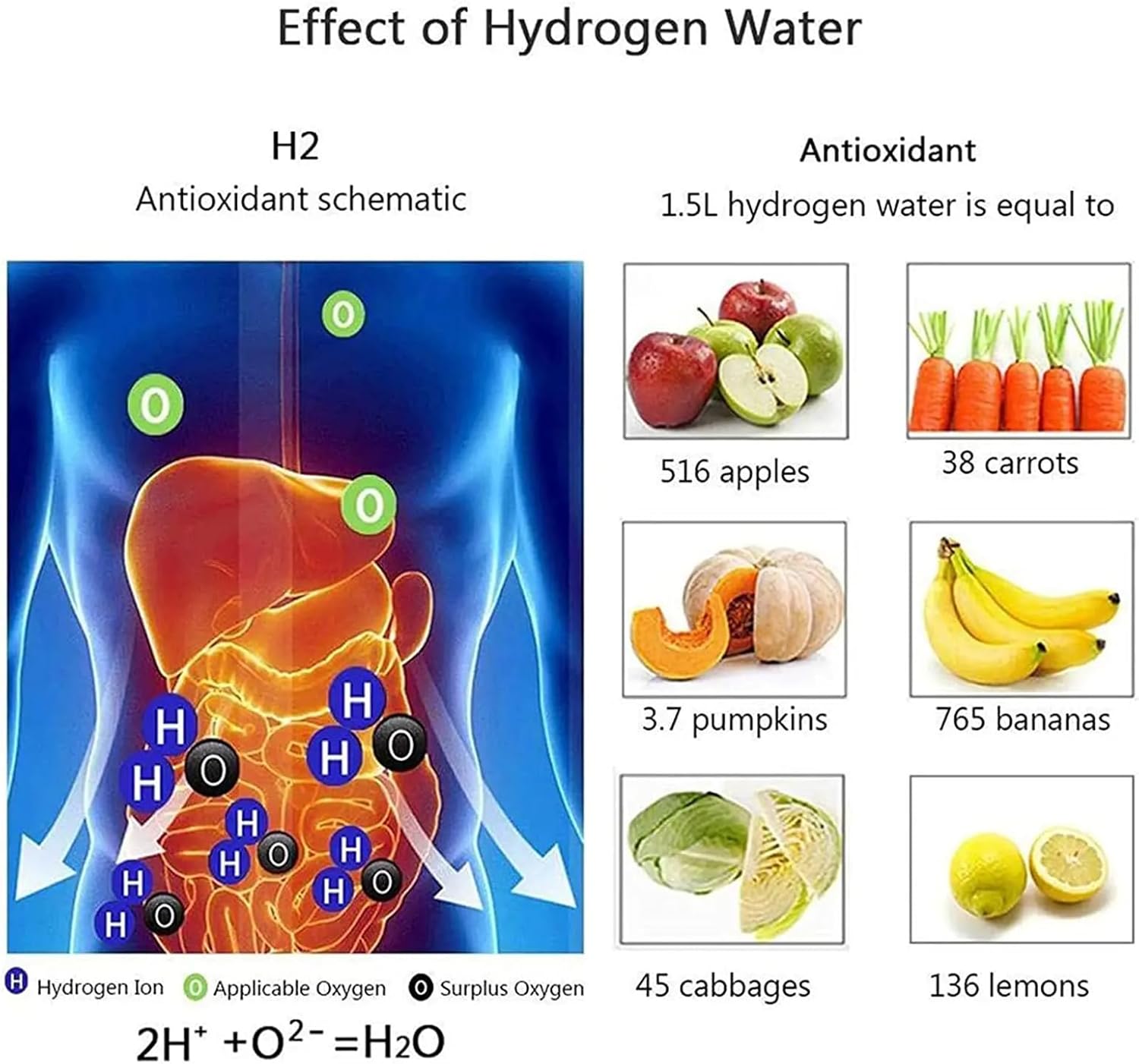 Portable Hydrogen Water Bottle, Hydrogen Rich Water Generator Bottle for Home, Office and Travel, Hydrogen Water Health Cup with 420ml Capacity
