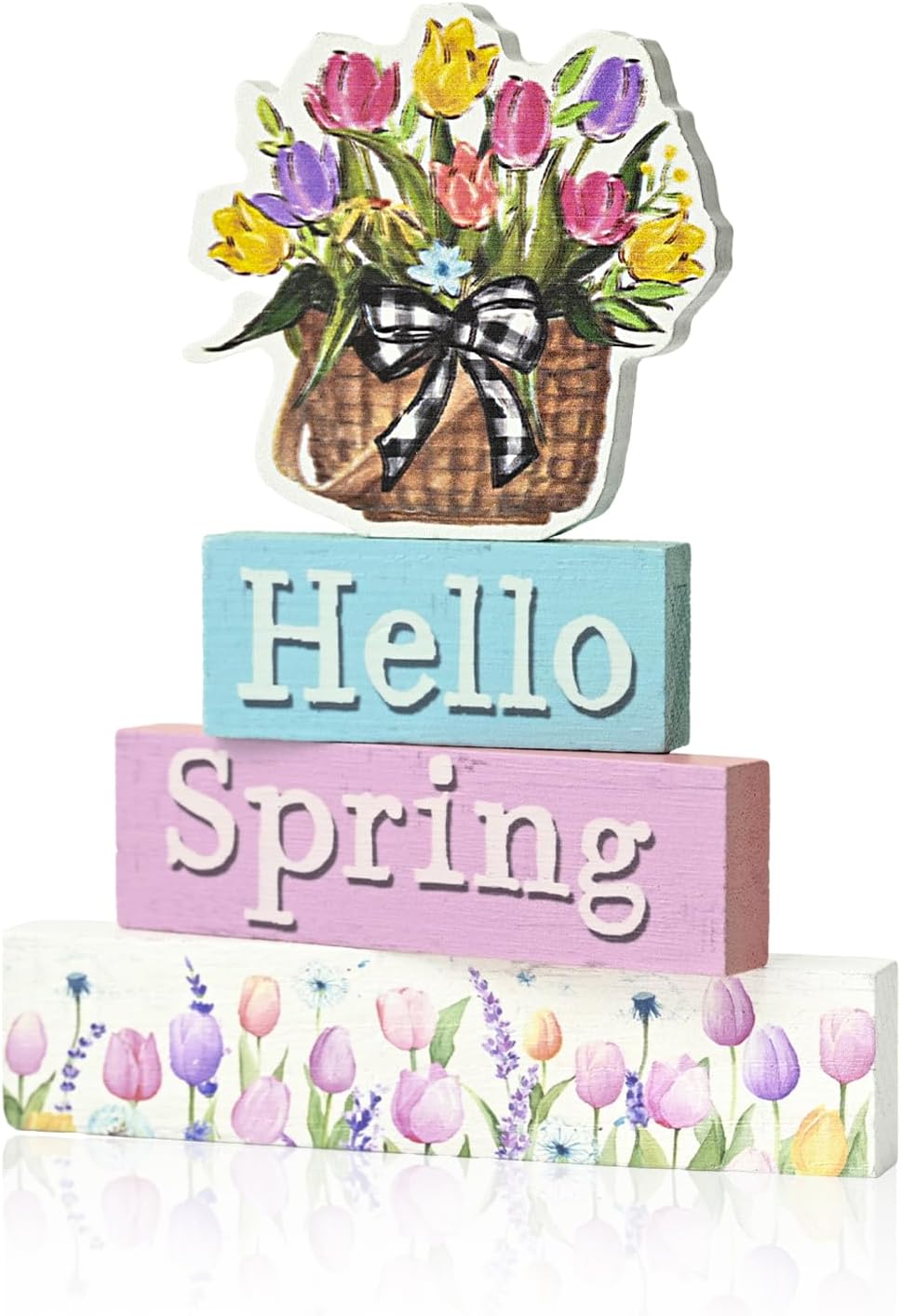 Hello Spring Signature Box Amazon.com: Smile Spring Wooden Indoor Decoration, Hello Spring, Floral ...