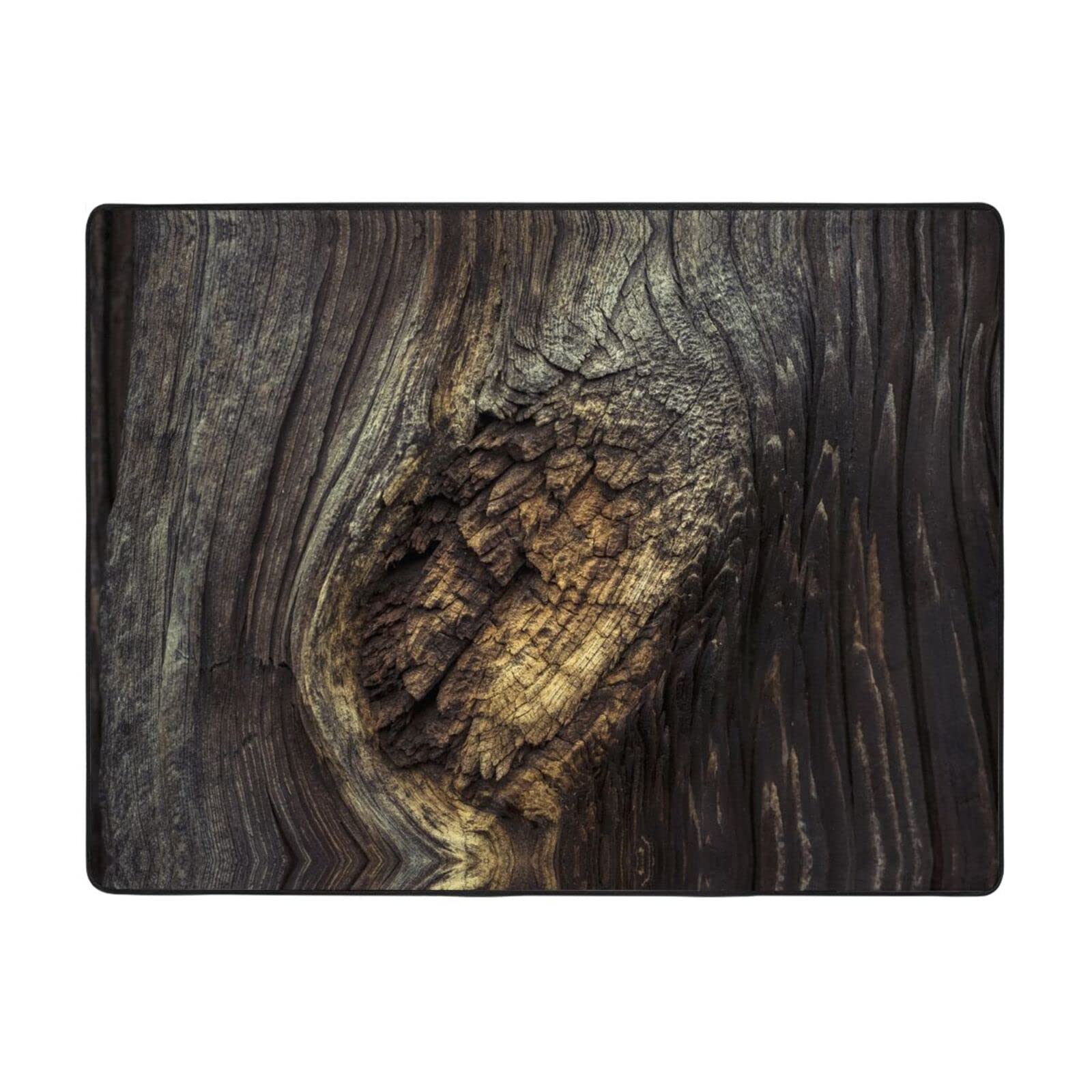 Tapis en flanelle tronc d'arbre 160x120 cm antidérapant