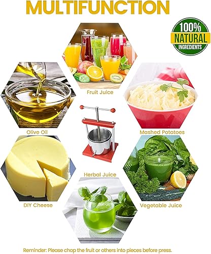 Miniatura 8 de SQUEEZE master Prensa manual para vino de hierbas y frutas (0.8 galones, azul)