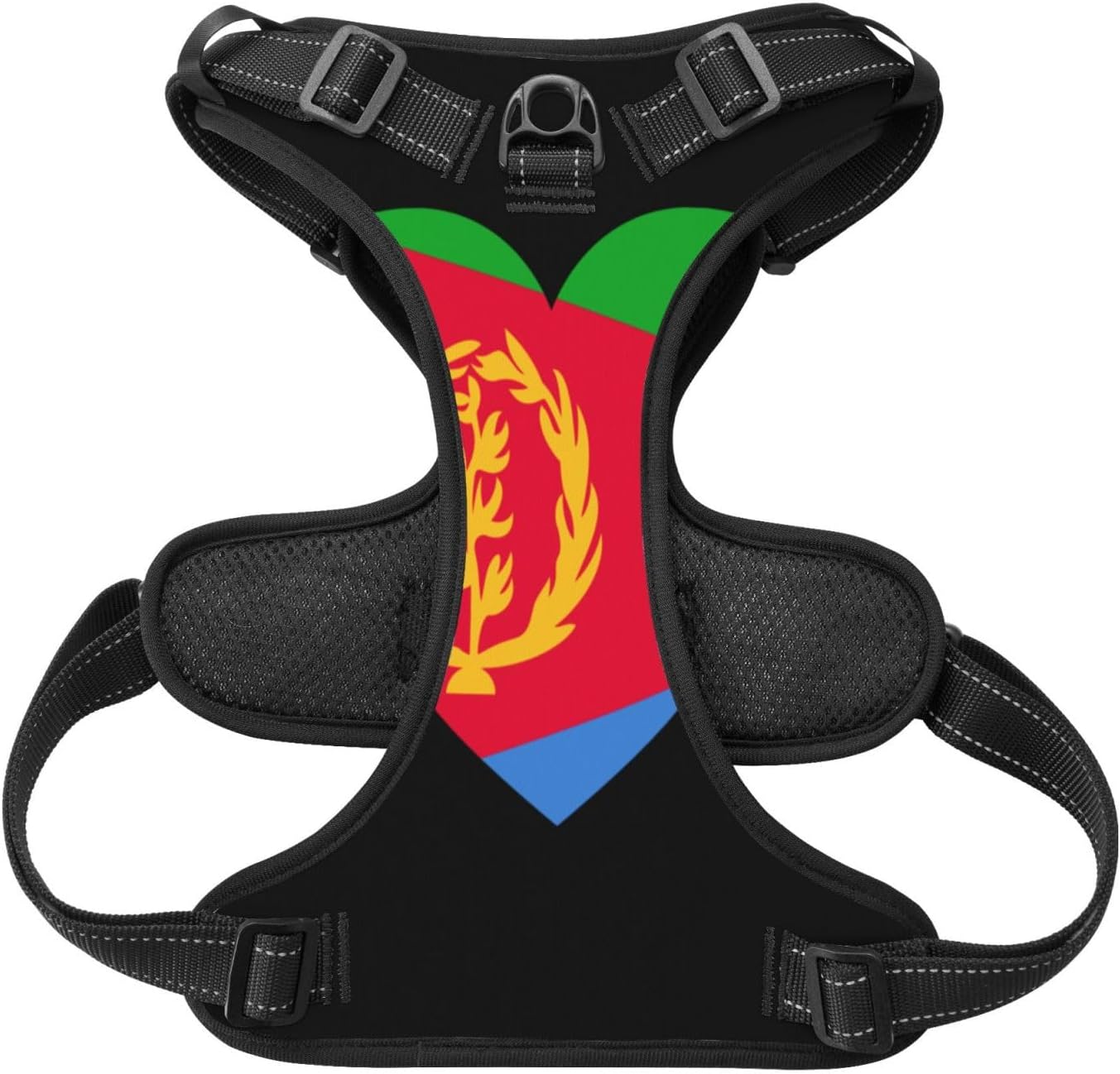 Love Eritrea Flag No Pull Dog Vest Harness for Small Medium Large Dog Puppy Pets Cats Outdoor Walking