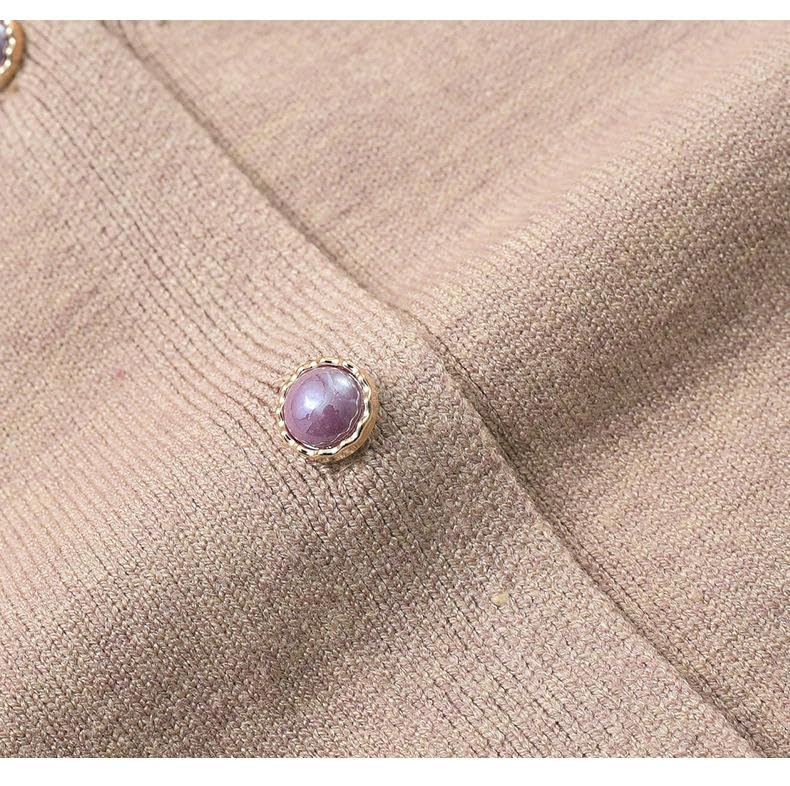 Cárdigan de punto para mujer mayor fácil de abrochar otoño 3