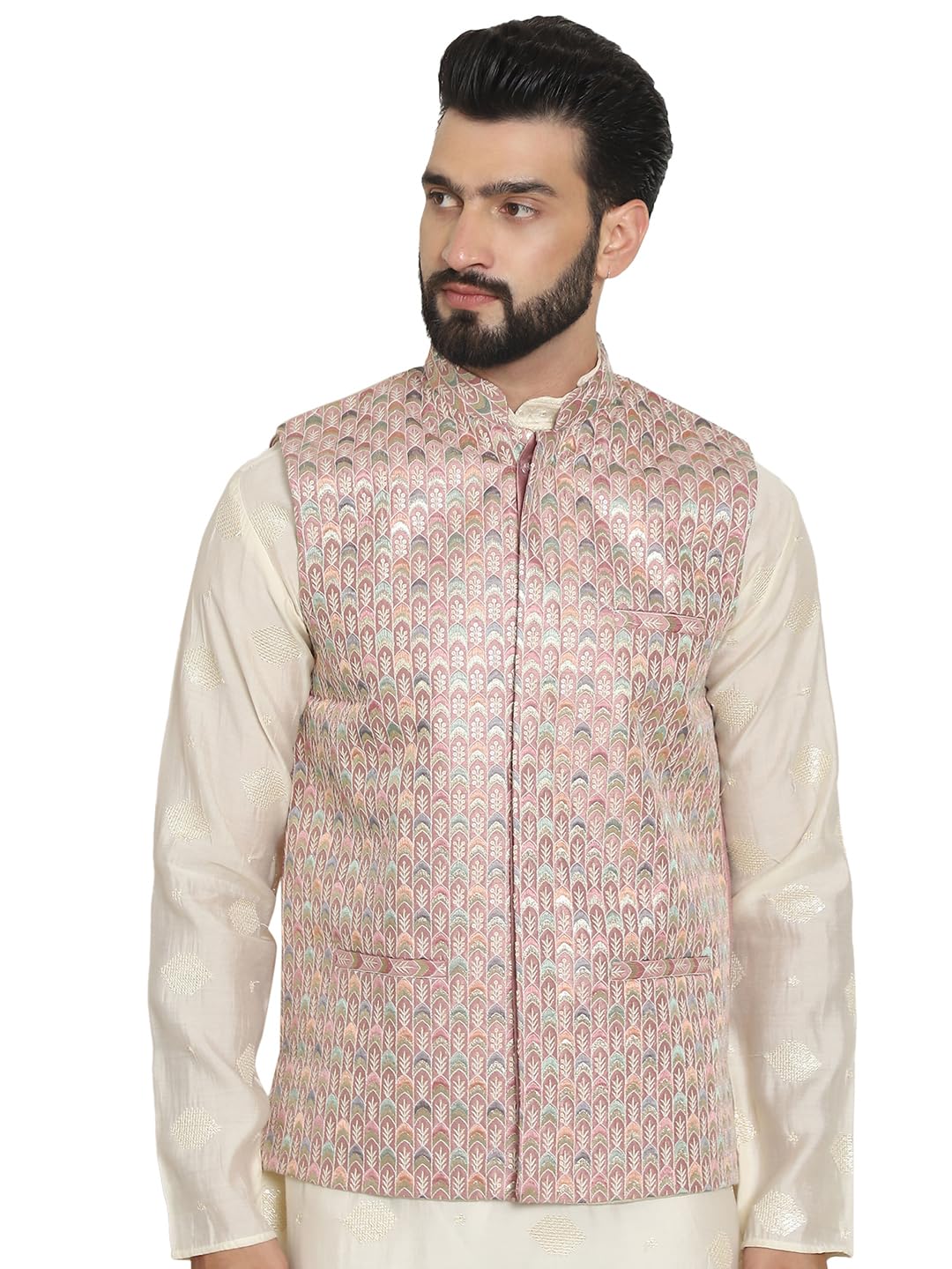 sojanya (Since 1958 Men's Silk Blend Printed ONLY Long Kurta-picture-26