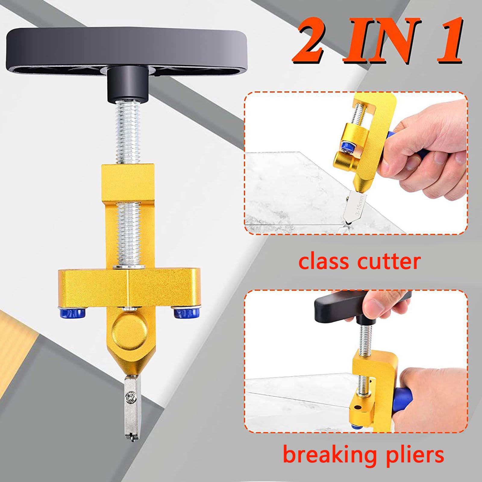 RGYBAO 2 In 1 Tile Cutter Breaking Pliers Glass Cutting Tool for Precise Cutting and Enhances Efficiency with Ergonomic Handle