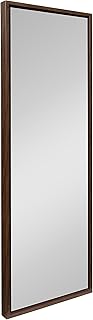Kate and Laurel Evans Wood Framed Wall Panel Mirror, 16 x 48 Walnut Finish