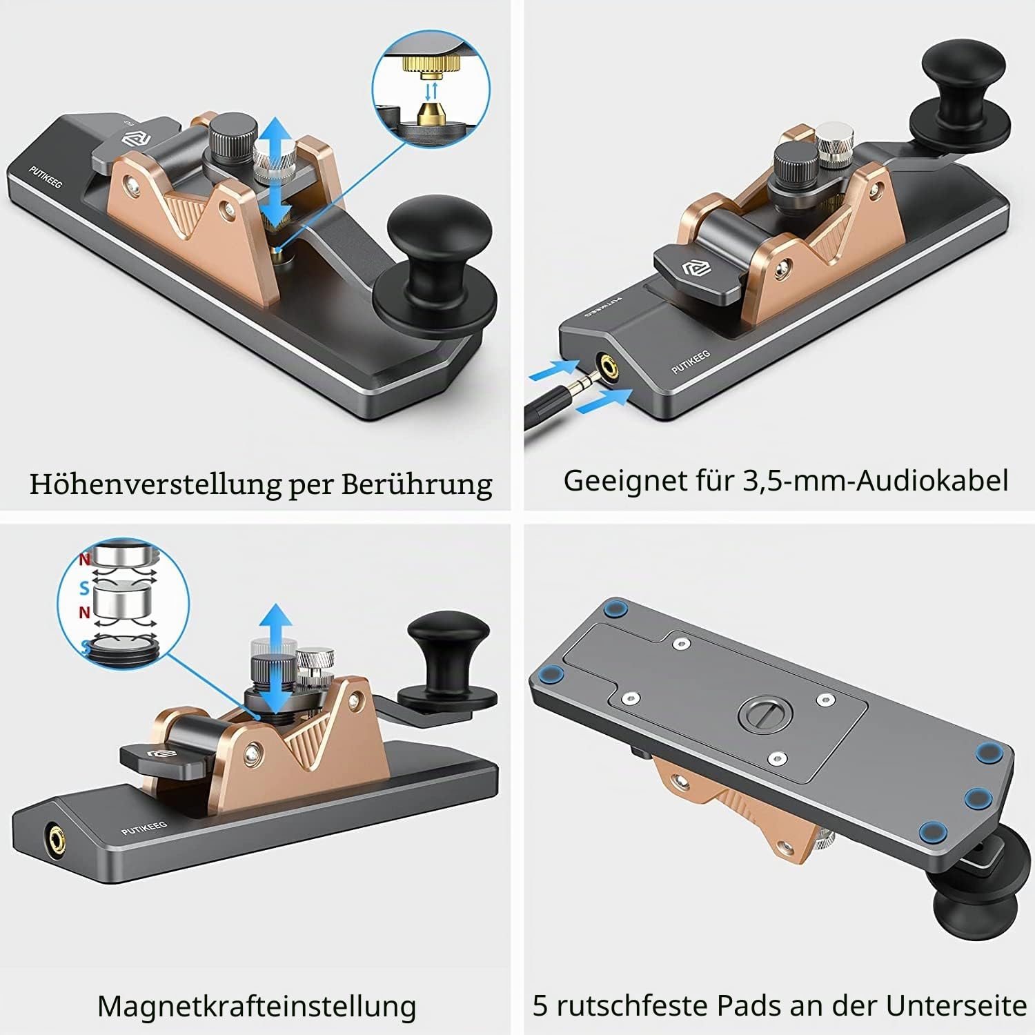 Putikeeg CW Morse Taste, Telegrafen Taste, Amateurfunk CW Taster, Morsecode Maschine, Telegramm Tastatur, Morsecode Sender, CW Tasten gerader Morse Code Schlüssel