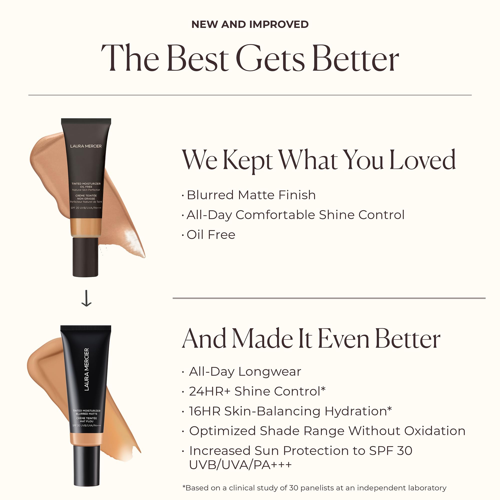 Tinted Moisturizer Natural Dewy SPF 30-1C Cameo by Laura Mercier for Women - 1.5 oz Makeup