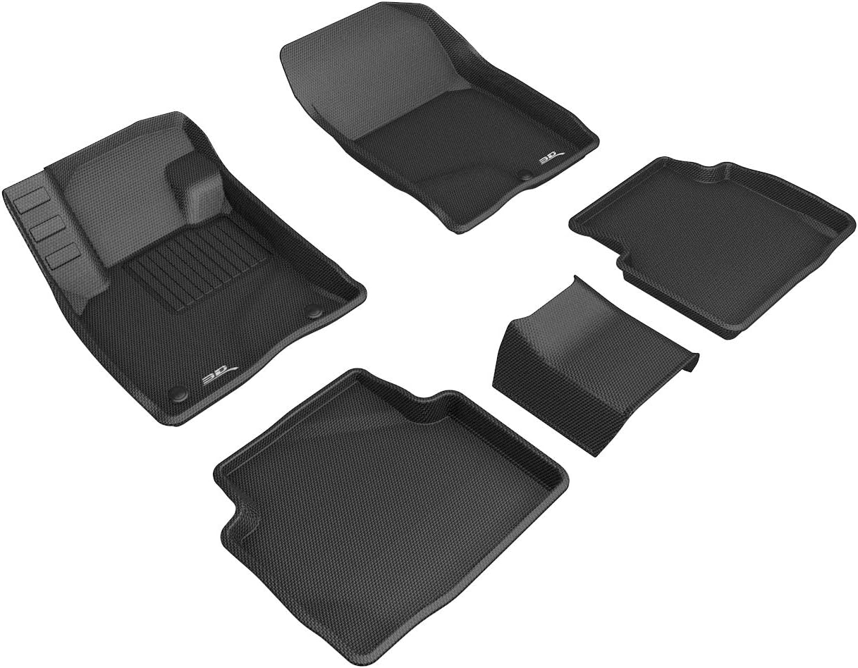 3D MAXpider Custom Fit Kagu Floor Mat (Black) Compatible with Ford Escape Gasoline 2020-2026 - Full Set