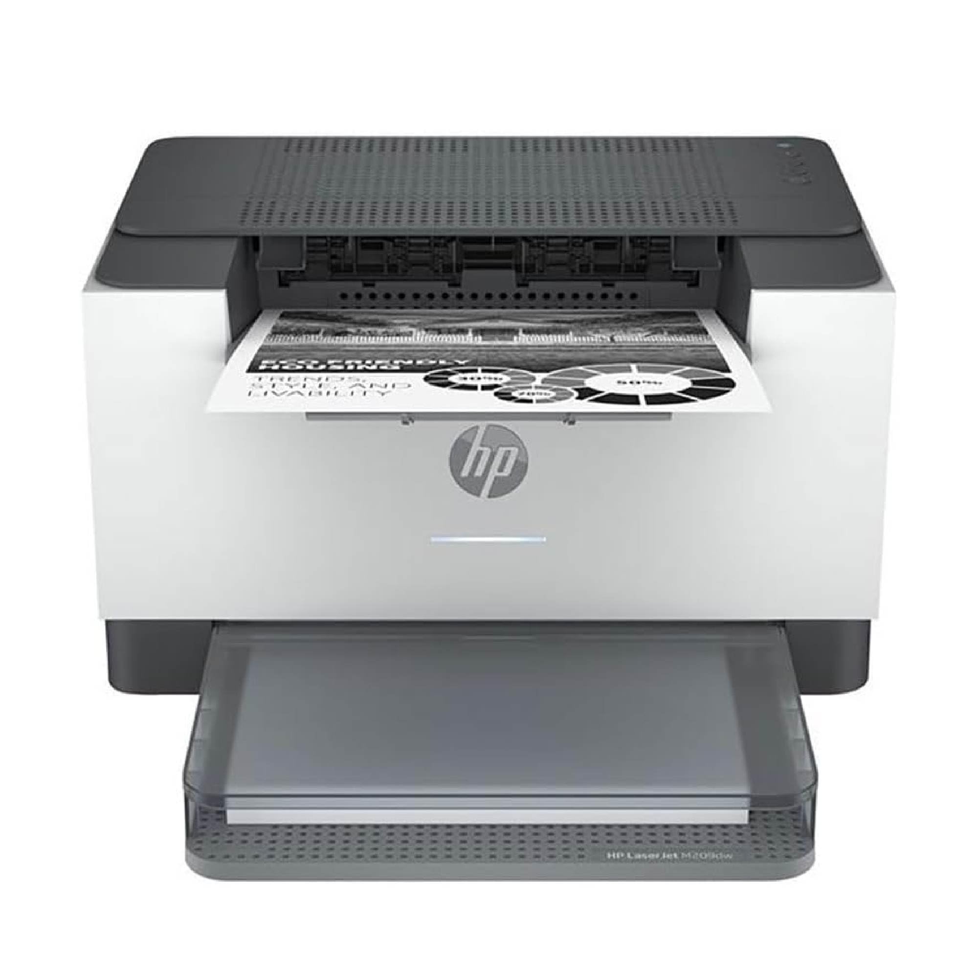 HP LaserJet M209dw, 6GW62F, Imprimante monofonction A4, Impression Recto Verso Automatique en Noir et Blanc, 29 ppm, USB, Wi-FI, Ethernet, Smart, sans fax, sans ADF, écran LCD à icônes, Grise