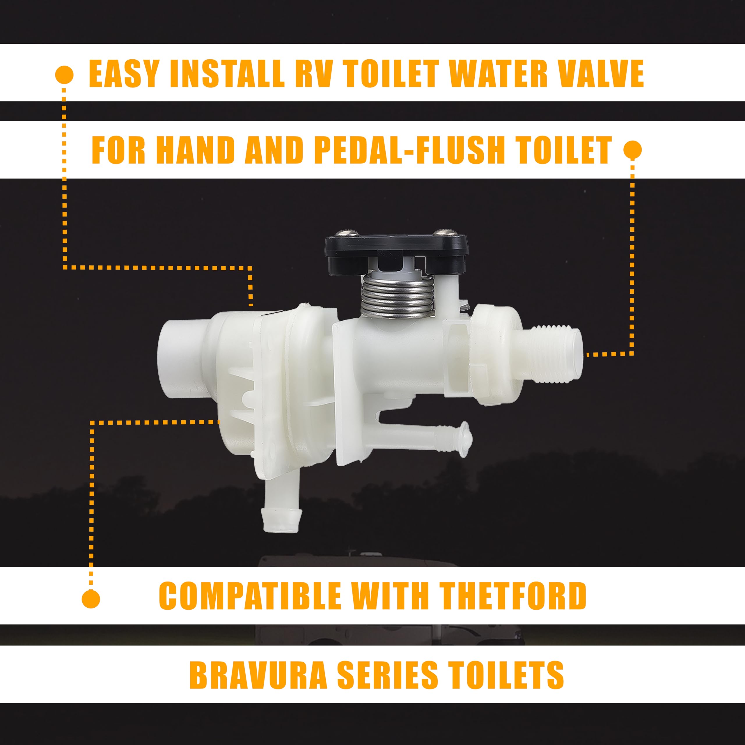 Kit Module D'eau De Toilette Thetford Bravura - Pièce De Remplacement 31113 - Réparation WC Camping-car, Caravane - 2