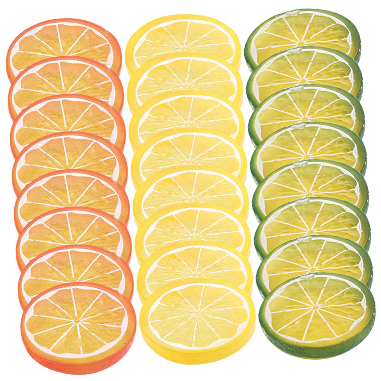 Alipis 96stücke Realistische Künstliche Zitronenscheiben Dekorative Fruchtmodelle Für Küche Partys Und Fotografie Lifelike Fake Slices Für Hochzeiten Und Wohnraumgestaltung