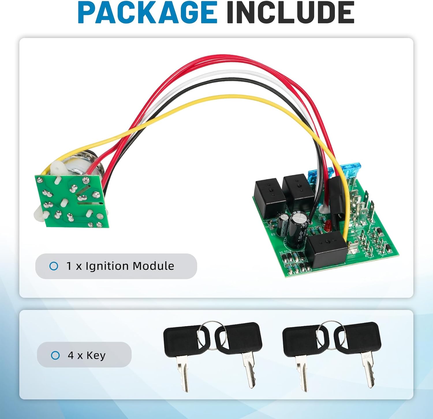 Ignition Key Switch Module, Compatible with John Deere LX255 LX266 LX277 LX279 LX280 LX288 GX255 GX325 GX335 Replace AM132500