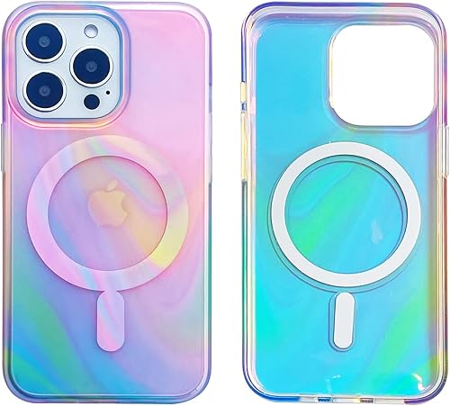 Funda magnética para iPhone 13 Pro Max de 6.7 pulgadas, compatible con carga MagSafe de TPU suave, parachoques delgado, a prueba de golpes, bonita