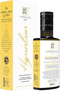 HYPERELEON GOLD | Premium, Organic, Extremely Rich in Polyphenols, Greek Extra Virgin Olive Oil 100% Pure & Natural | Bio & Unfiltered | 28 Top INTERNATIONAL HEALTH Awards | 260ml (Pack of 1)