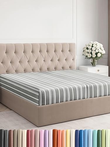 Miniatura 688 de King Fitted Bed Sheet - Bottom Single Fitted Sheet Only - Ultra-Soft Hotel Luxury Bedding w/ 8-16 Inch Deep Pockets - Breathable, Cooling & Wrinkle