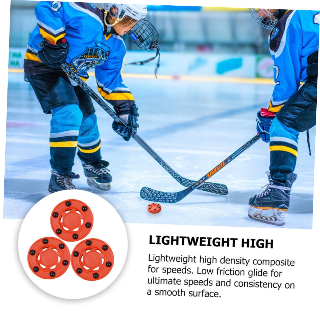 HEMOTON 5 Ensembles Palet Hockey Hockey Rondelle De Hockey De Rue Jeu Roller Hockey Puck De Hockey pour Entraînement Rondelle D'entraînement De Hockey en Ligne Nylon Rouge 3 Pièces * 5