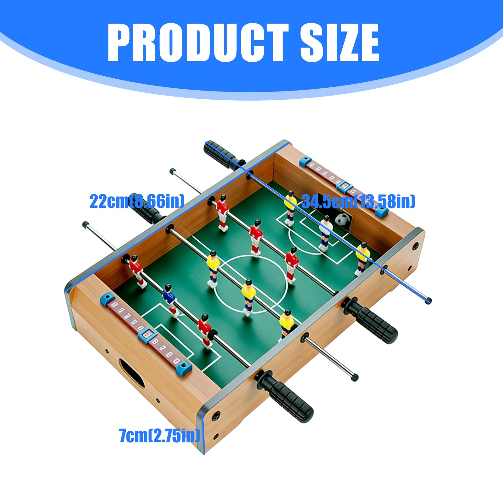 Family Connection - Juego de futbolín que mejora la coordinación de la mano con ácido acético participativo para madres y niños, portátil, pequeño escritorio