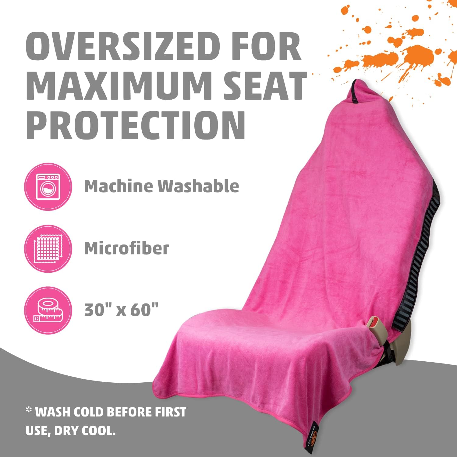 Orange Mud Transition & Seat Wrap V2.0 – Hot Pink Car Seat Cover, Changing Kilt & Quick-Dry Towel – Secure Wrap for Runners, Cyclists, Triathletes, Gym & Outdoor Use