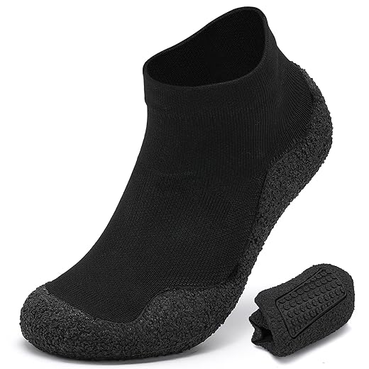 LUSWIN Mens Womens Barefoot Sock Shoes Minimalist Zero Drop Walking Shoes Comfortable Lightweight Ultra Portable Non Slip Multi-Purpose Fitness Workout Yoga Shoes