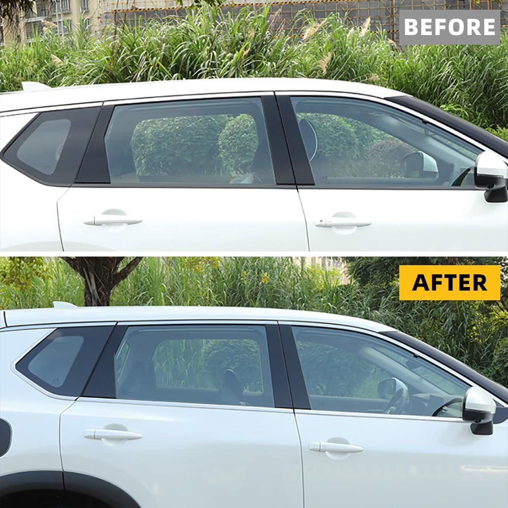 Auto Parts Compatible with Nissan New Rogue 2021 2022 2023 2024 2025 2026 Lower Windows Frame Sill Molding Cover Trims (Frame:Chrome Silver) Stainless Steel 6PCS