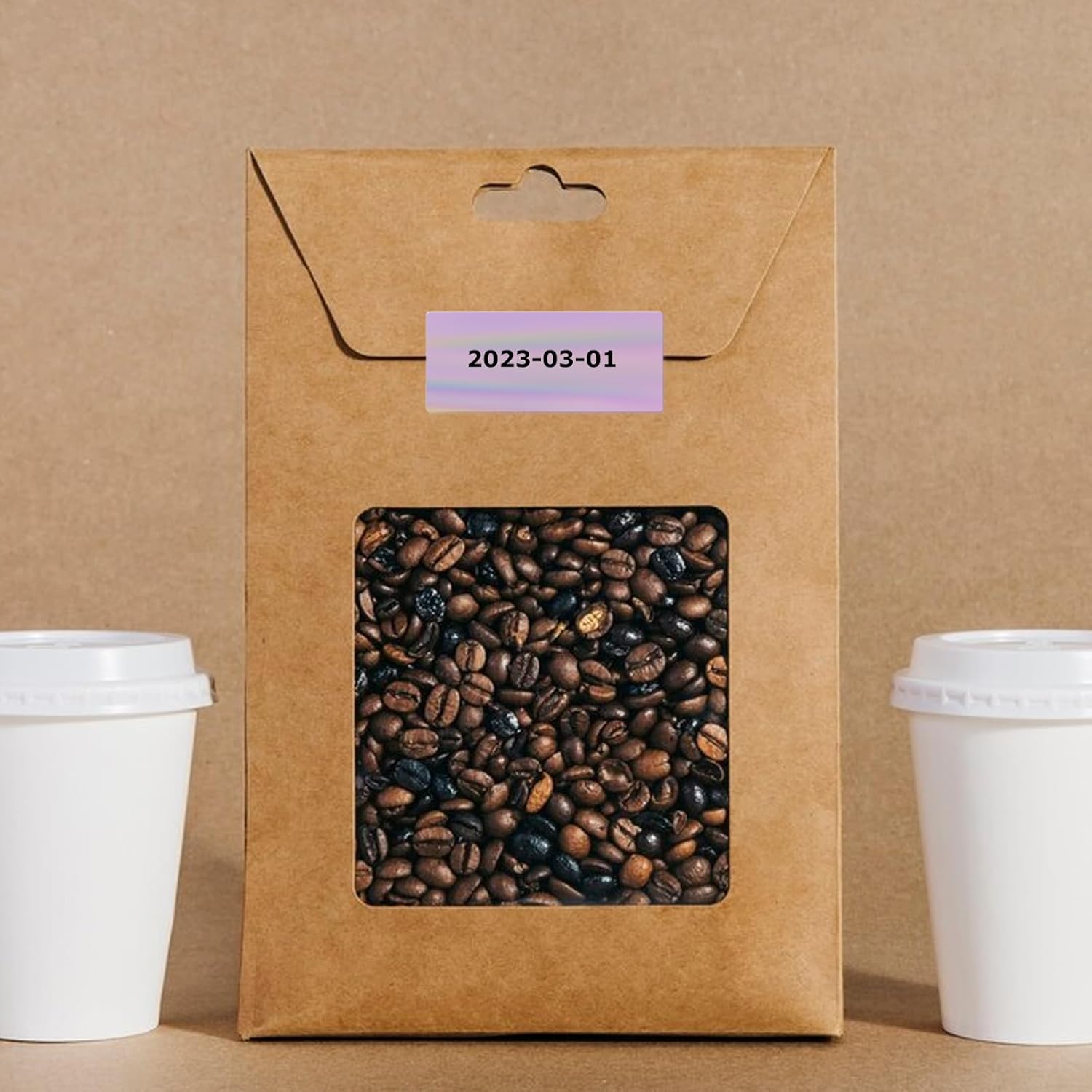 Holographic Thermal Labels Vinyl Purple 1 × 2 Inch Self-Adhesive Laser Direct Printable Address Stickers Roll Waterproof Printer Decals for QR Code DIY Name Tag 200 PCS - Image 6