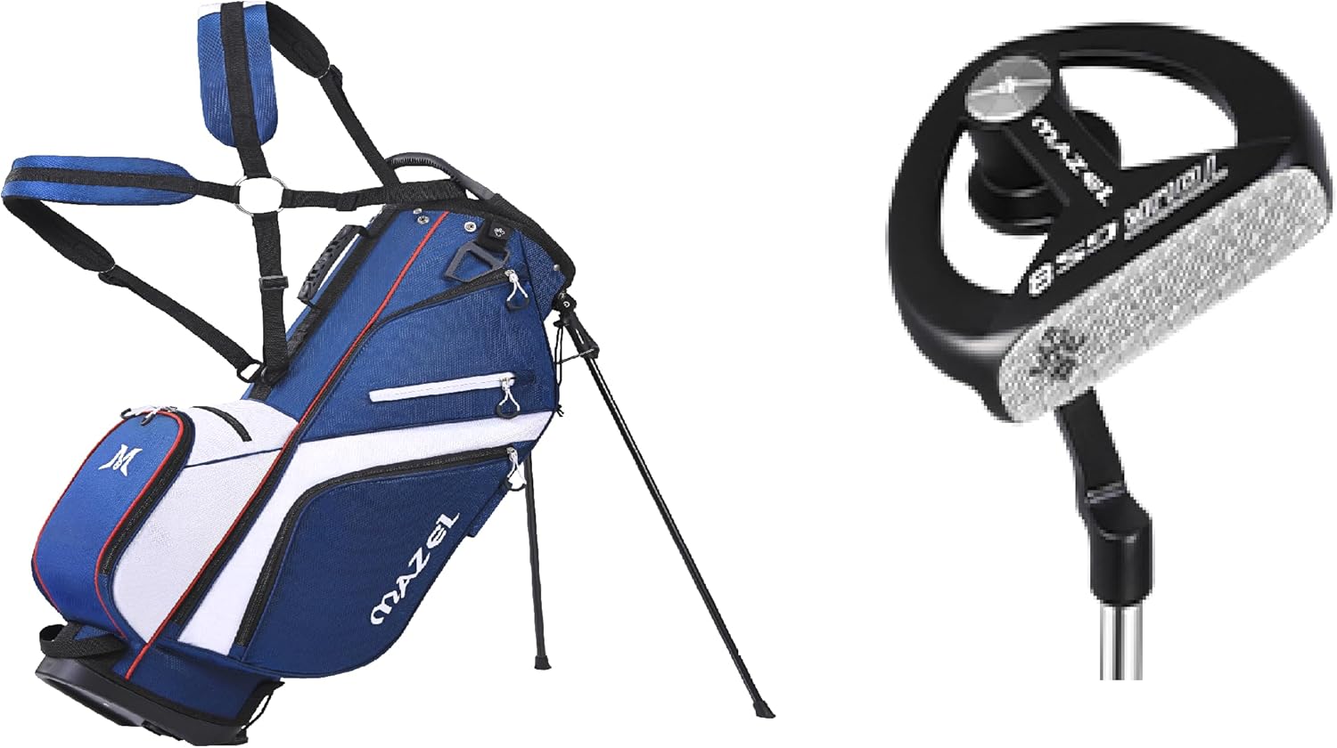 MAZEL Golf Stand Bag & Golf Putter, Bundle of 2