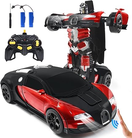 Amazon Trimnpy ラジコンカーロボット 子供用 リモコン付き 変身 ジェスチャーセンシングおもちゃ ワンボタン変形360度回転ドリフト1 14スケール 男の子と女の子へのギフトに最適 レッド ラジコン ドローン 通販