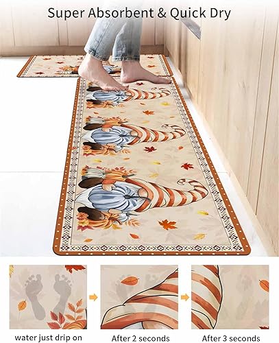 Miniatura 4 de Tapete de baño del suroeste de Acción de Gracias para bañera, antideslizante, de secado rápido y absorbente, de tierra de diatomeas, para ducha,