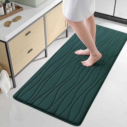 Miniatura 154 de Buganda - Alfombra de baño de espuma viscoelástica 24x16, tapetes de baño extra suaves y absorbentes, antideslizantes y lavables a máquina para el