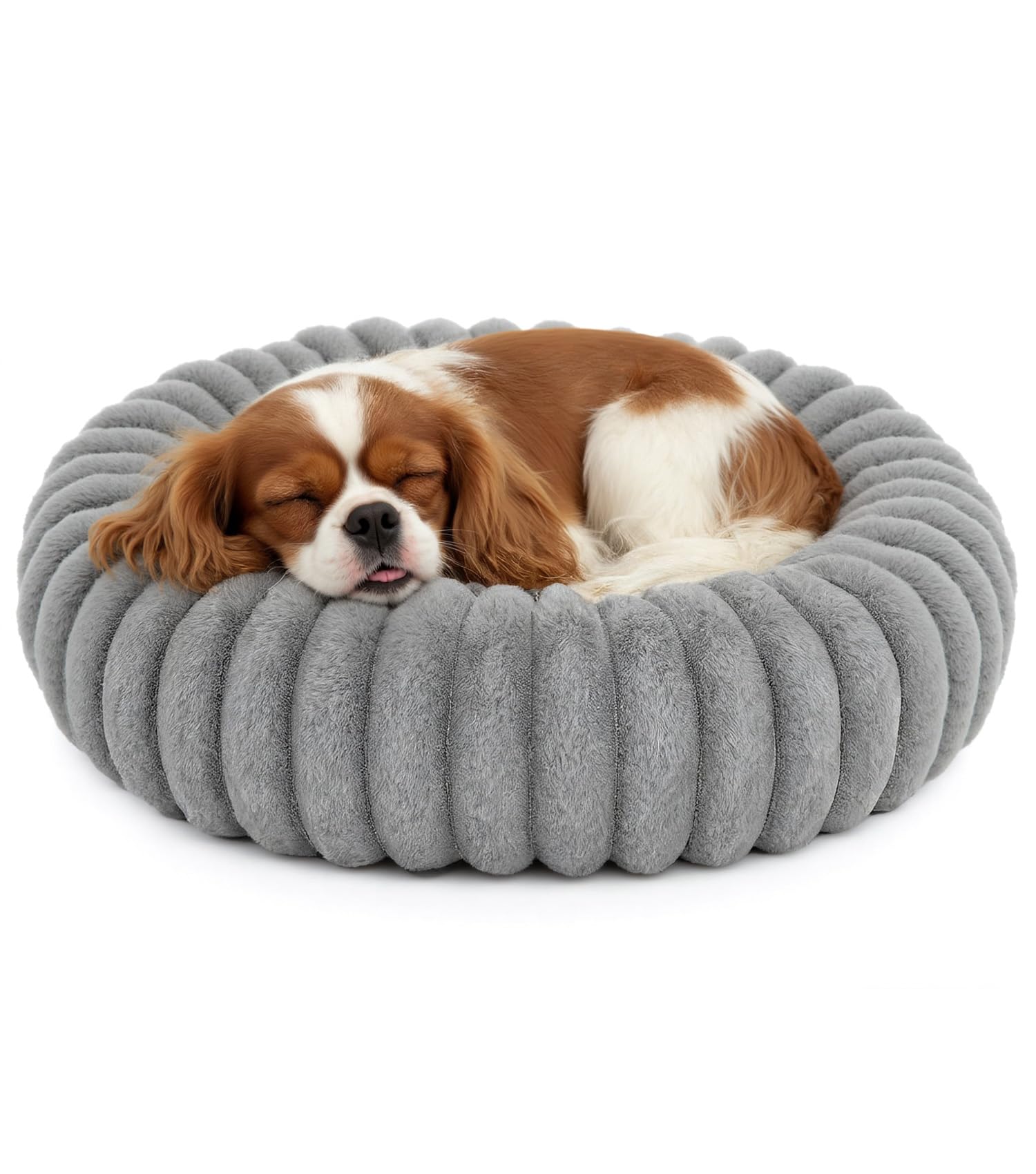Lit pour chien en forme de beignet orthopédique pour son bien-être