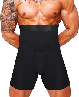 Men Tummy Control Shapewear Body Shaper Boxer Briefs High Waist Slimming Compression Waist Trainer Shapewear for Men