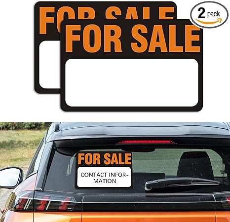 2PCS for Sale Sign Car Stickers, Car Decals, 12