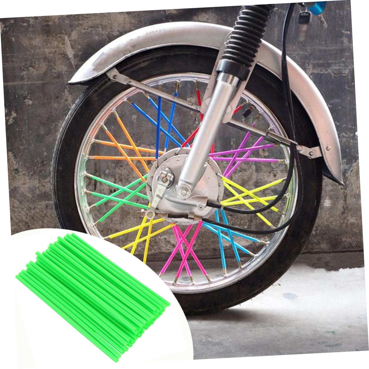 Mikinona 3sets Rims Covers for Motorcycle Spoke Skin Universal Fitment Night Safety Easy Installation Stylish Design 36pcs*3