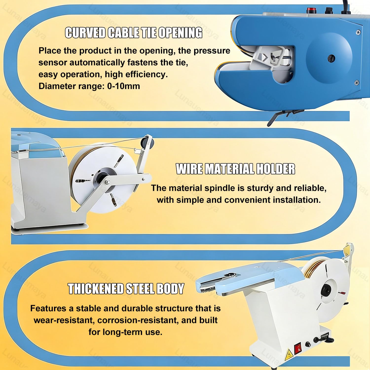 Macchina Automatica a Filo Torsadato Professionale, Sigillatrice per Sacchetti di Plastica Fornita con 1 Rotolo di Fili Torsadati Dorati, per Panetterie, Uso Domestico e Piccole attività