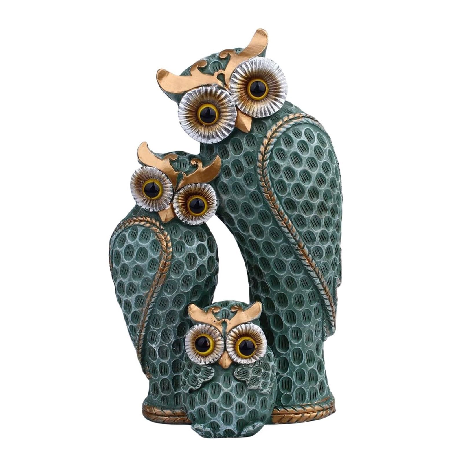 Statue décorative de hibou pour bureau et étagère au design mignon
