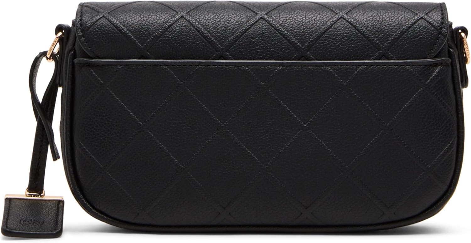 ANNE KLEIN WOMEN'S EMBOSS SADDLE WITH VARIGATED CHAIN STRAP