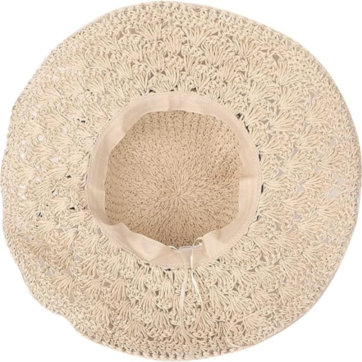 Chapeau De Paille Femme à Large Bord Pliable - Protection UV, Bord Réglable - Style Bohème été, Plage, Voyage - 12