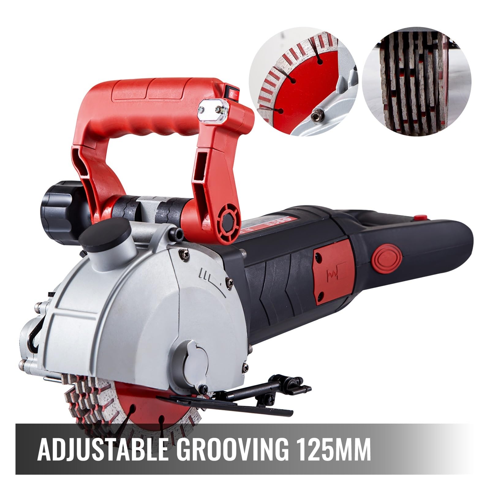 4800W Wall Chaser przecinarka do betonu elektryczna maszyna do rowkowania rowków laserowych 125mm piła tarczowa elektronarzędzia