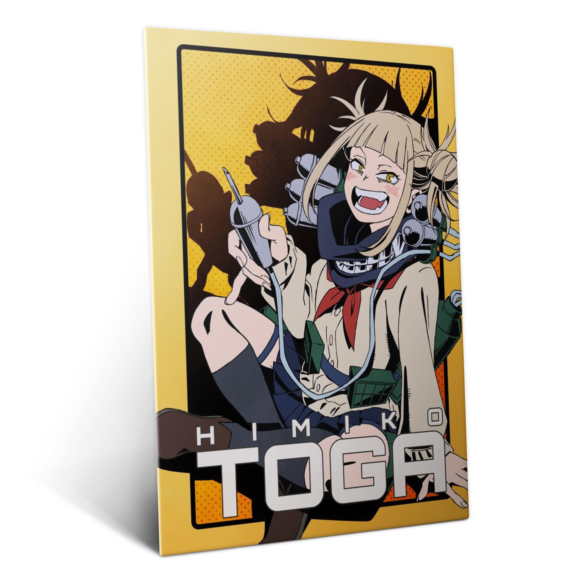 Displate Metall poster My Hero Academia Toga's Manic Embrace Größe L | Bilder Wanddeko Wohnzimmer & Schlafzimmer Wandbilder, Geschenk. Wandkunst mit Magnet-Befestigung, ohne Bohren.