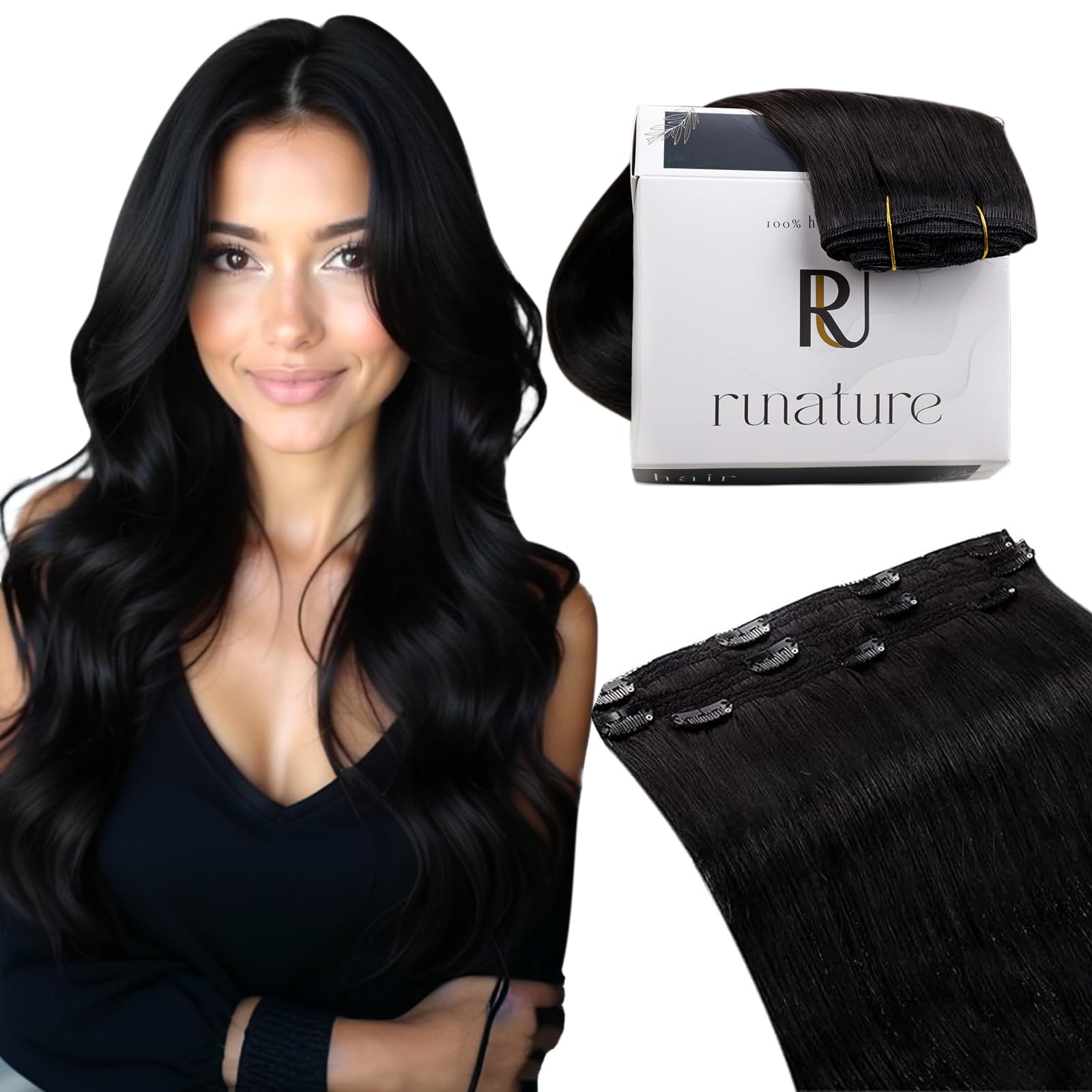 RUANTURE Clip in Extensions Echthaar