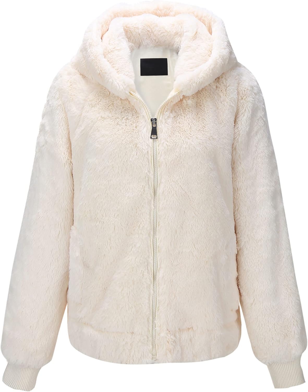 Bellivera Women's Faux Fur Coat Shearling Fluffy Fuzzy Shaggy Hood Sherpa-Lined Fleece Jacket - Image 2