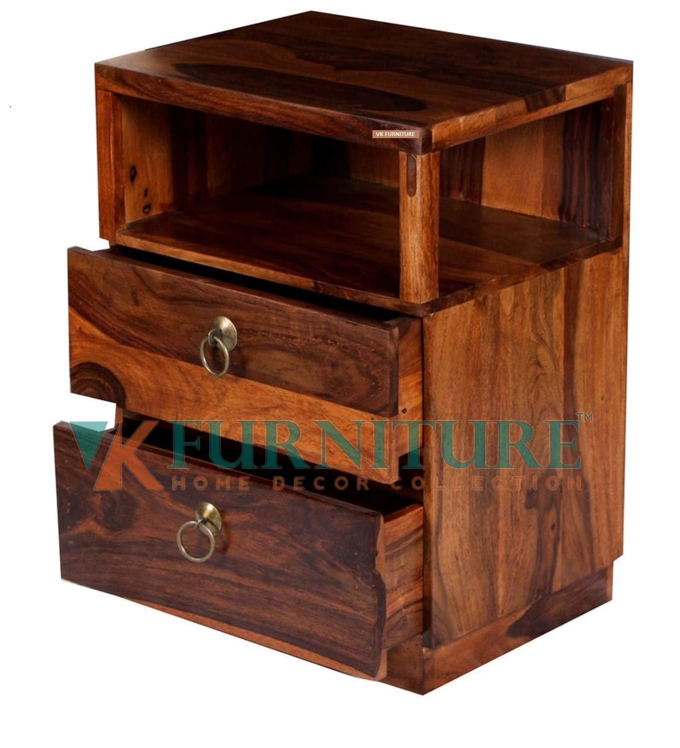 Buy VK Furniture Solid Wood Bedside Table for Bedroom Wooden Side End