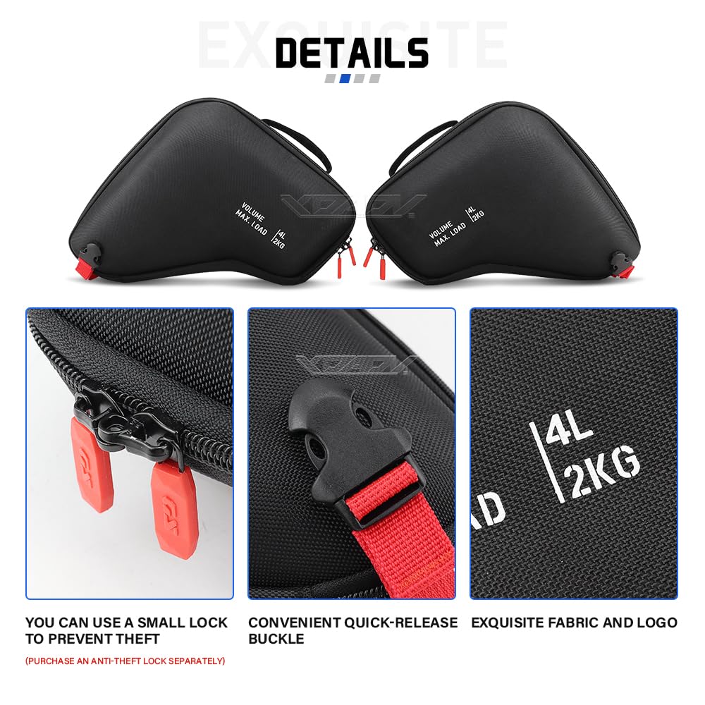 Para BMW R 1300 GS Adventure Bolsa de Nylon Rígida para el Enfriador de Radiador R1300GSA 2024+ Marco Frontal Bolsa de Almacenamiento Accesorio para Herramientas