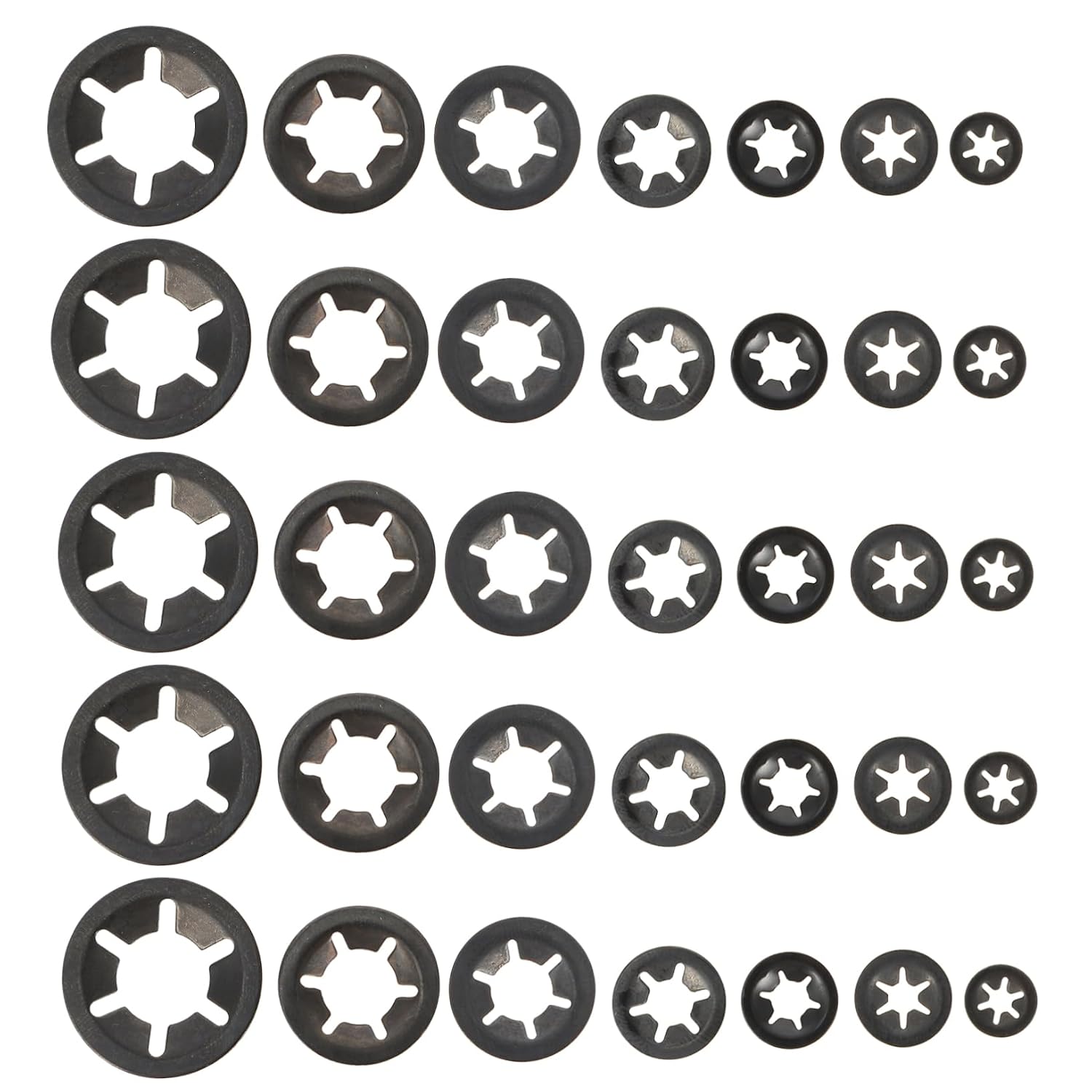 Carbon Steel Internal Tooth Lock Washers 7 Sizes Quick Speeds Locking Washers Bearing Clip Ring